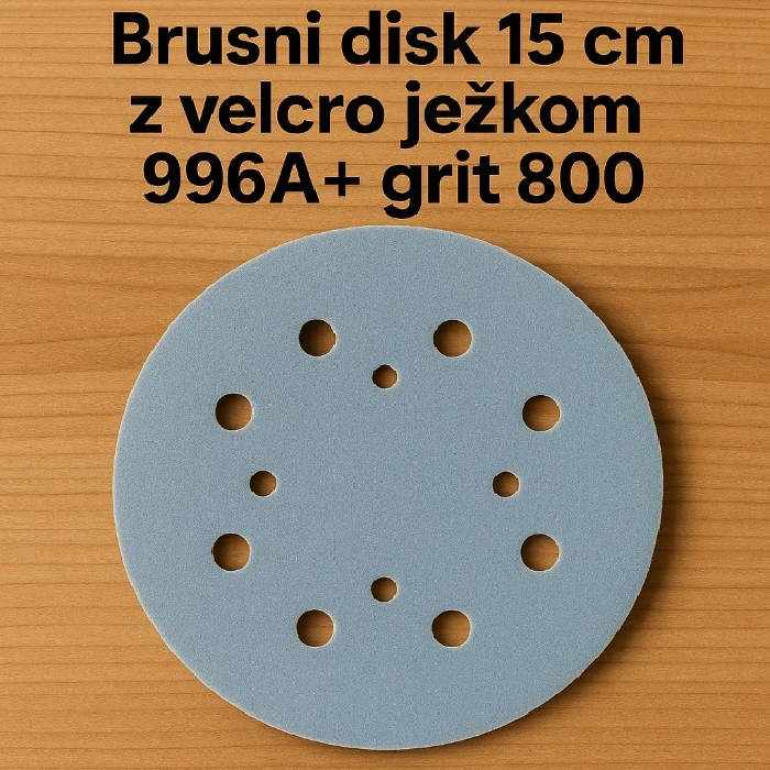 Brusni disk 15cm z velcro ježkom 996A  grit 800